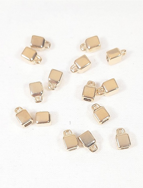 Appr&ecirc;ts bijoux: embout dor&eacute; cordon plat 3mm