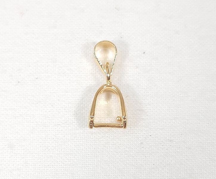 Appr&ecirc;ts bijoux: lot de 10 b&eacute;li&egrave;res ou attache pendentif m&eacute;tal dor&eacute;