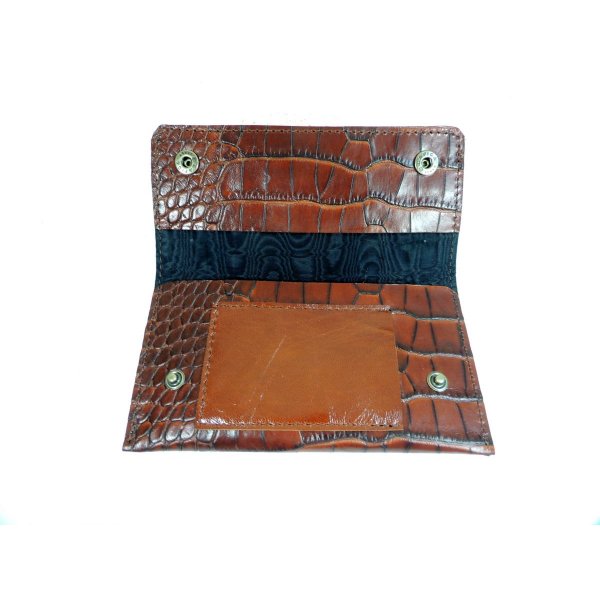 Tabakbeutel mit Krokopr&auml;gung