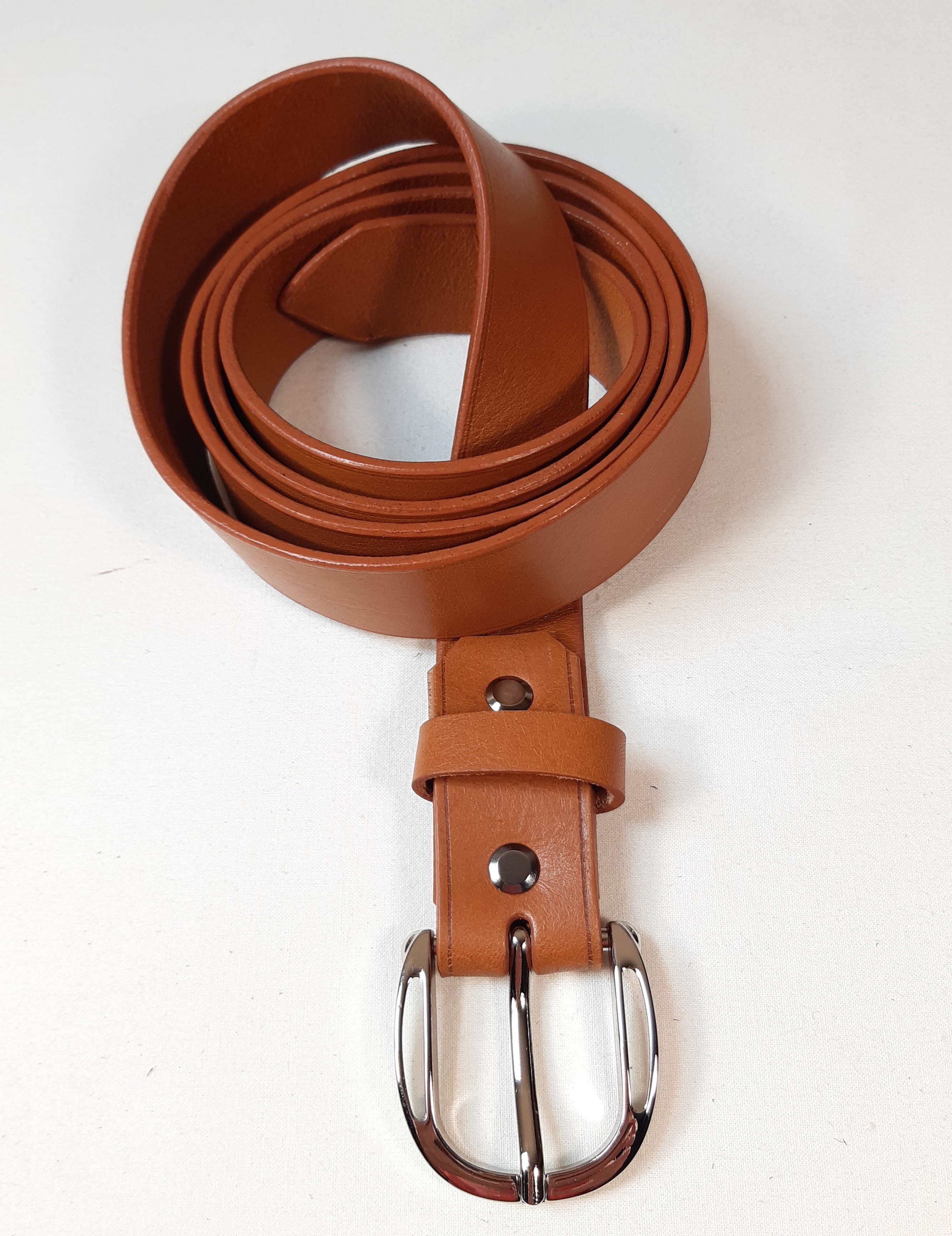 Ceinture cuir coloris havane