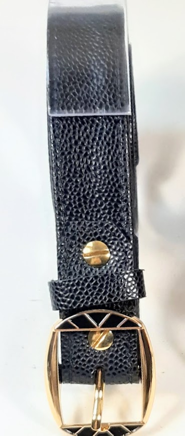 Ceinture pour Elle en cuir coloris noir.
