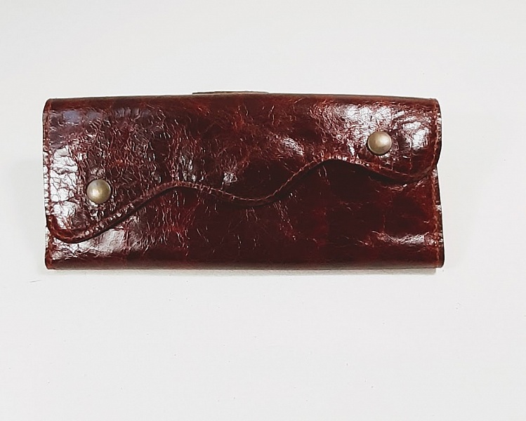 Porte feuilles et porte cartes en cuir de ch&egrave;vre