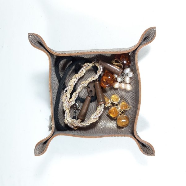 Taschenleerer aus Leder, praktisch zum Aufbewahren von Schl&uuml;sseln, Schmuck...