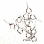 Appr&ecirc;ts bijoux: lot de 50 petits pitons &agrave; visser acier pour cr&eacute;ation de bijoux