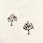 Lot de 2 breloques m&eacute;tal " arbre de vie"