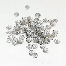 Lot de 90 coupelles diam&egrave;tre 10mm coloris argent