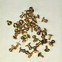 Fermoir m&eacute;tal pour article en cuir : Boutons de col dor&eacute;s